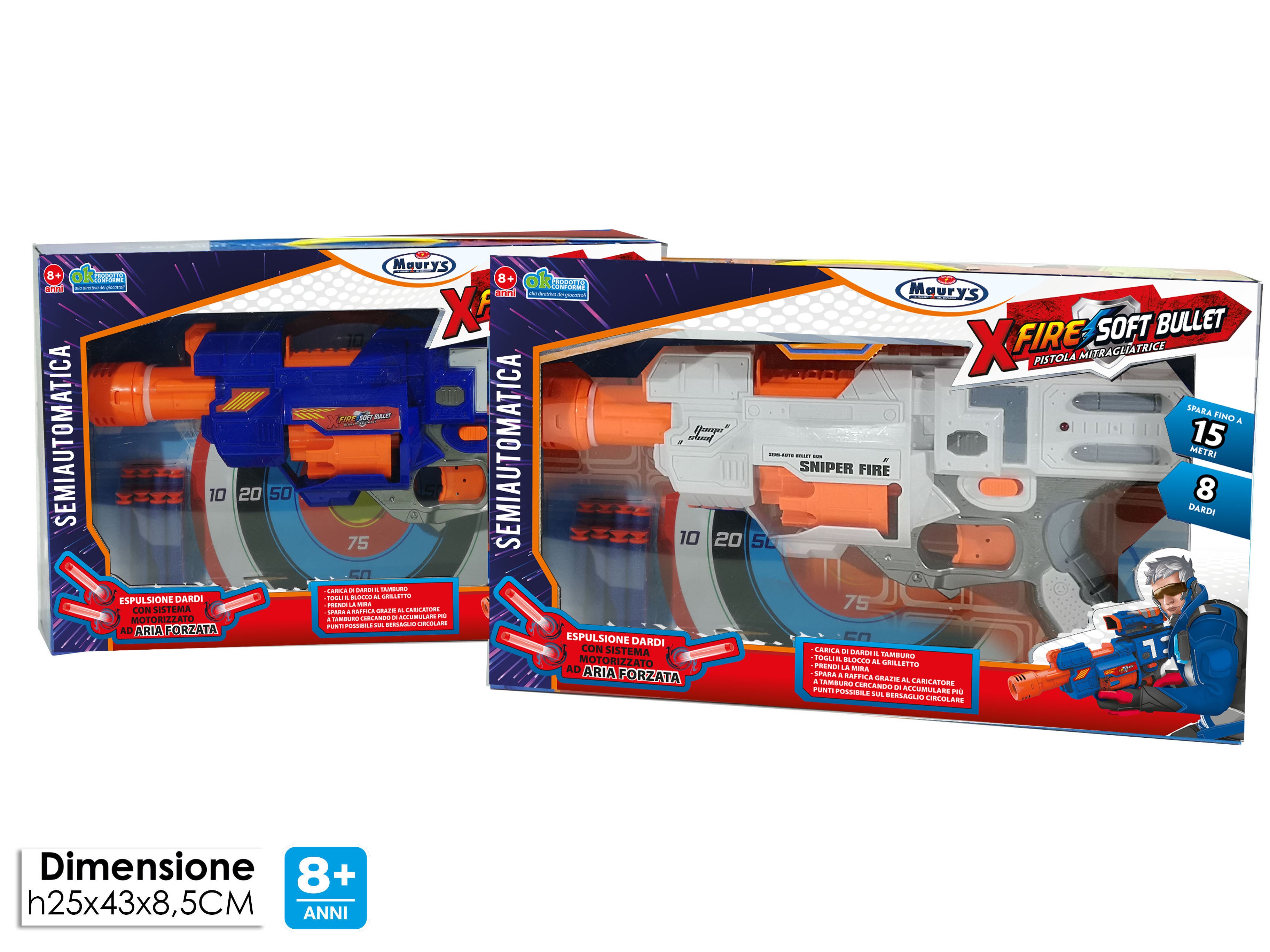 MAURY'S X-FIRE SOFT BULLET PISTOLA SEMIAUTOMATICA SPARATUTTO