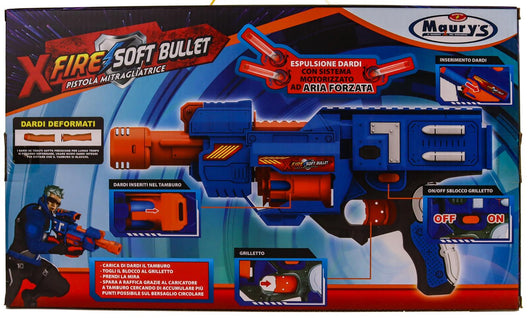 MAURY'S X-FIRE SOFT BULLET PISTOLA SEMIAUTOMATICA SPARATUTTO