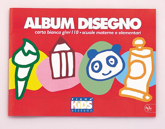 ALBUM DISEGNO PIGNA KIDS 24X33 20FOGLI BIANCHI PER SCUOLE ELEMENTARI E MATERNE