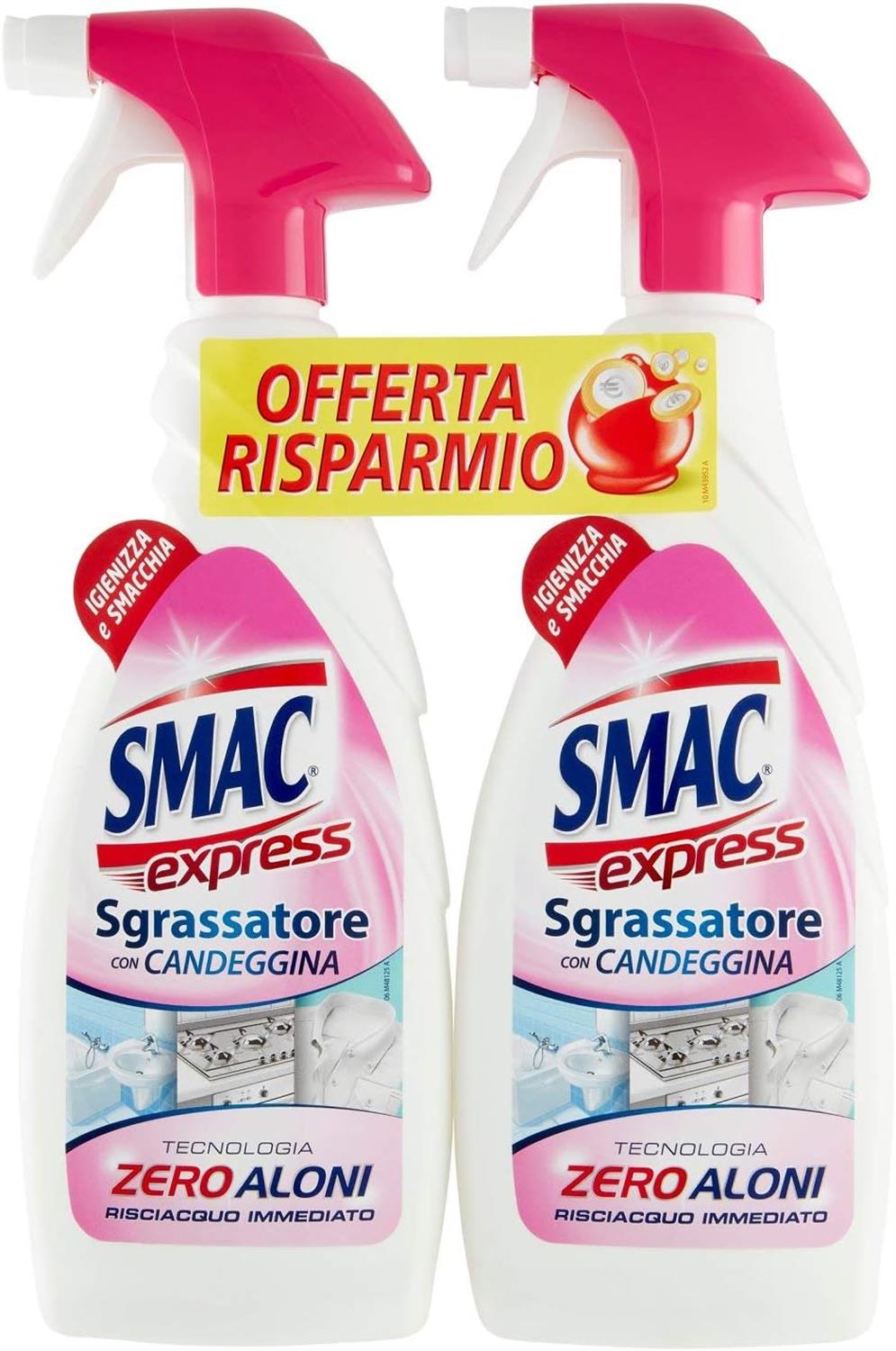 SMAC BIPACCO SPRAY SGRASSATORE 650 ML DISINFETTANTE CON CANDEGGINA