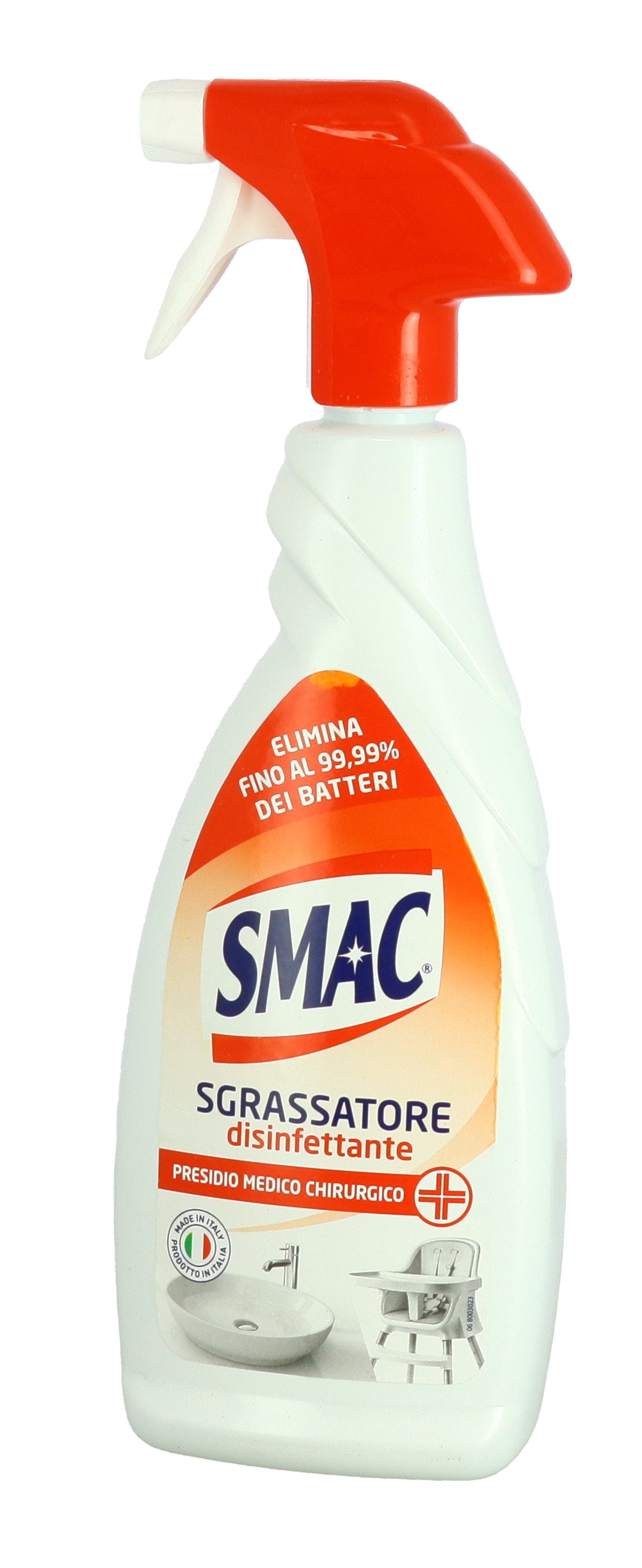 SMAC BIPACCO SPRAY SGRASSATORE 650 ML DISINFETTANTE CON CANDEGGINA