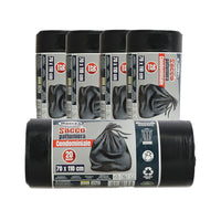 MAURY'S SACCHI PER PATTUMIERA 70X110 CM 5 CONFEZIONI DA 20 PEZZI IN COLORE NERO