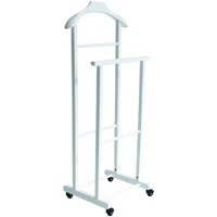 DOPPIO INDOSSATORE FAGGIO DA CAMERA BIANCO IN LEGNO 43X33X105H CM