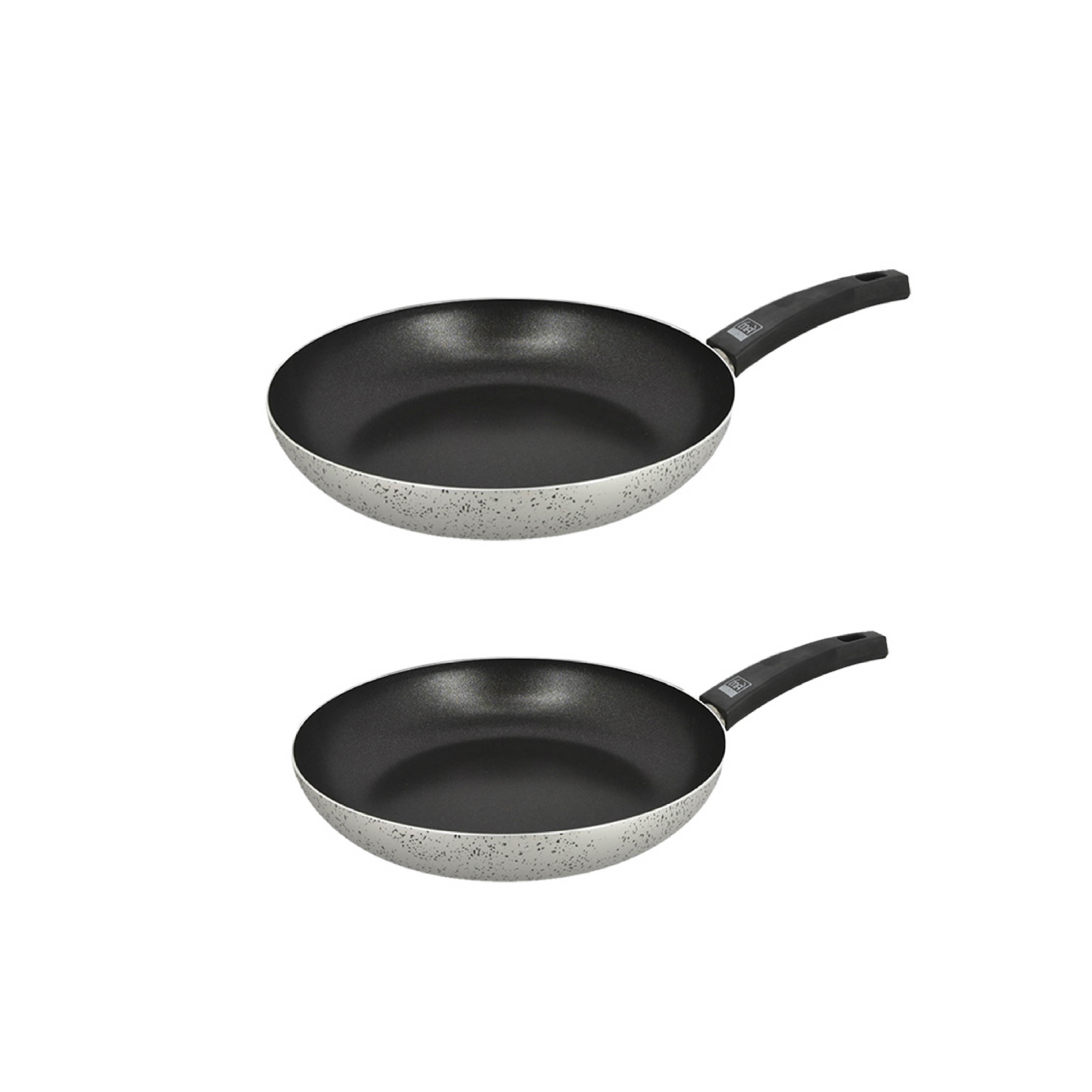 MA MAISON SET 2 PADELLE Ø 20 CM + Ø 24 CM LINEA ALESSIA SPESSORE 2.20 MM ANTIADERENTE E ANTIGRAFFIO IN ALLUMINIO