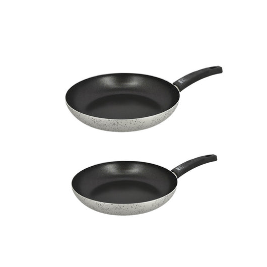 MA MAISON SET 2 PADELLE Ø 20 CM + Ø 24 CM LINEA ALESSIA SPESSORE 2.20 MM ANTIADERENTE E ANTIGRAFFIO IN ALLUMINIO