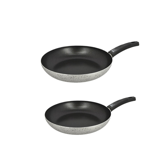 MA MAISON SET 2 PADELLE Ø 20 CM + Ø 24 CM LINEA ALESSIA SPESSORE 2.20 MM ANTIADERENTE E ANTIGRAFFIO IN ALLUMINIO