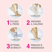 SCHOLL KIT 2 MASCHERE PIEDI CALZINI IDRATANTI 1 PEDICURE PEDIMASK 0% + 1 OLIO DI MACADAMIA
