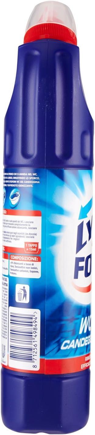 LYSOFORM WC GEL SET 5 PZ DISINCROSTANTE CANDEGGINA ATTIVA 750ML