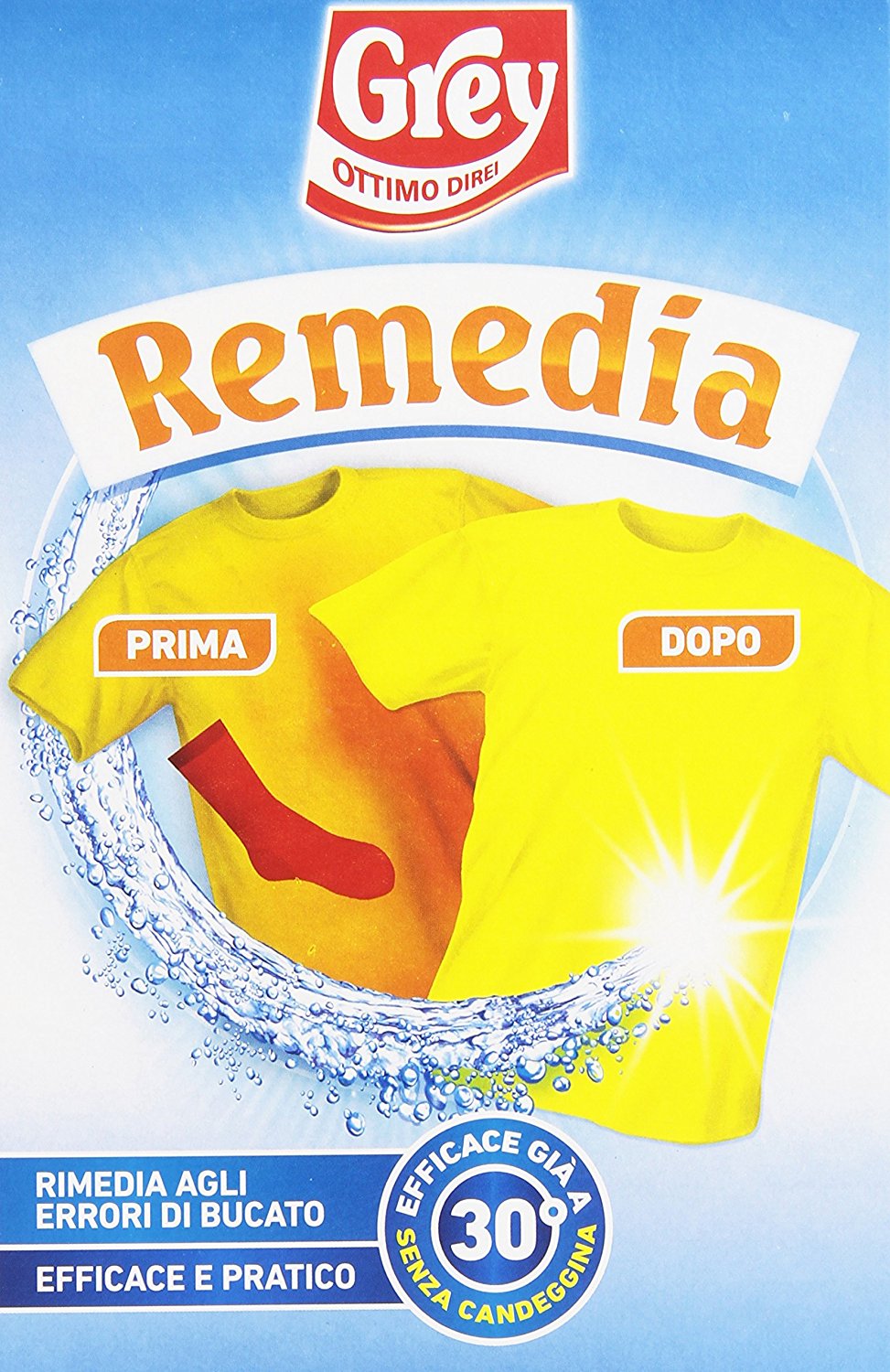 GREY REMEDIA CATTURA COLORE ADDITIVO PER LAVAGGI IN LAVATRICE 6 X 200 GR