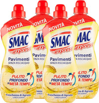 SET 4 SMAC EXPRESS PAVIMENTI SENZA RISCIACQUO IN FORMATO DA 1 LT AGLI AGRUMI