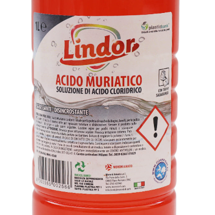 SET 12 CONFEZIONI ACIDO MURIATICO LINDOR DA 1LT