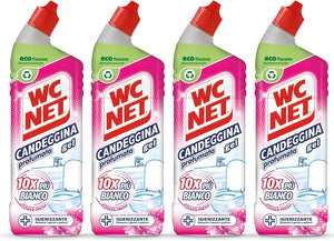 WC NET SET 4 CONFEZIONI GEL CANDEGGINA PROFUMATA 700 ML L'UNA