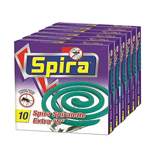 SET 6 SPIRA ZAMPIRONI SPIRALETTE ANTIZANZARA 10 PZ CON 2 SUPPORTI METALLICI