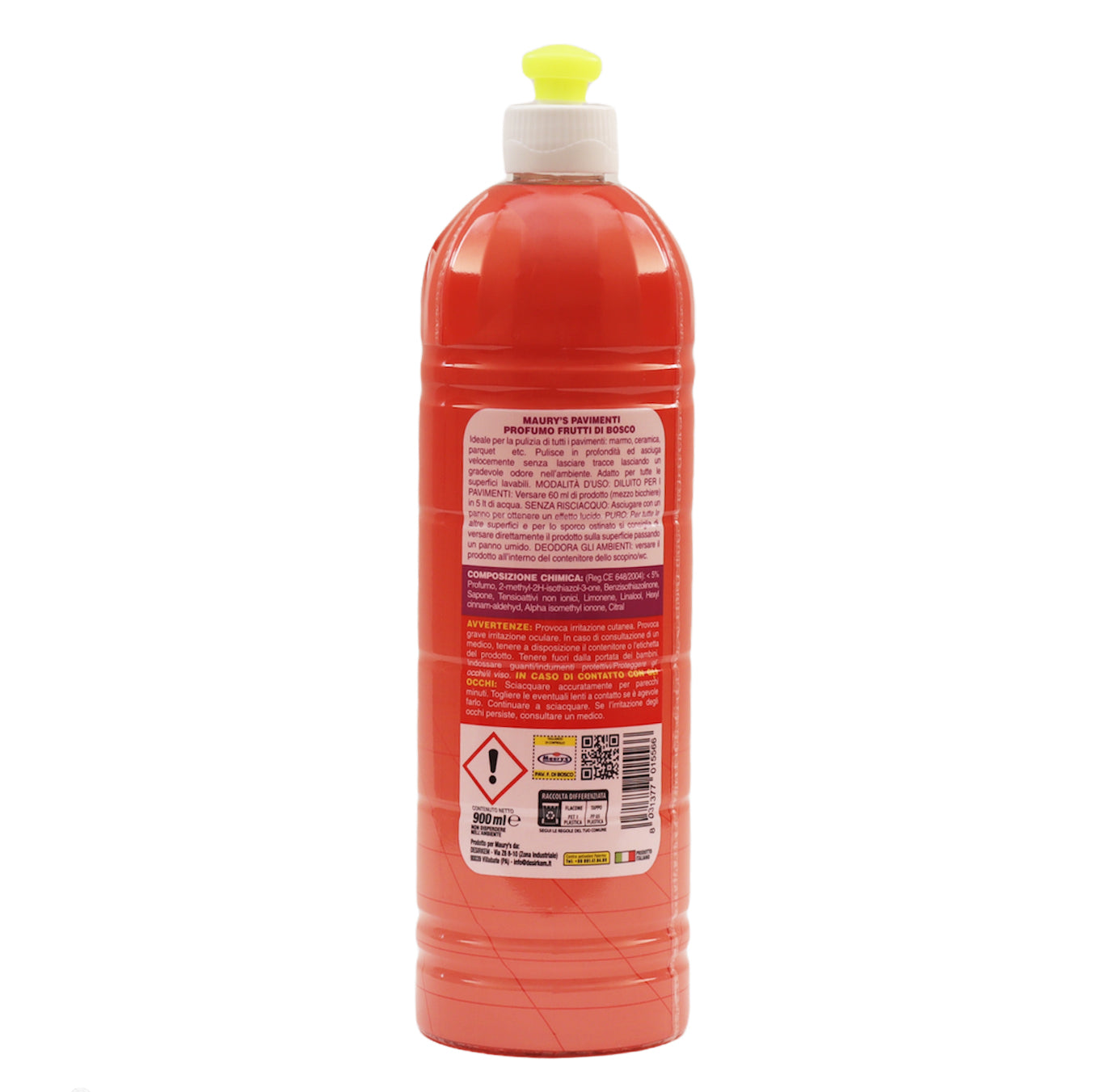 KIT SET 4 PZ MAURY'S DETERGENTE PAVIMENTI 900 ML FRUTTI DI BOSCO
