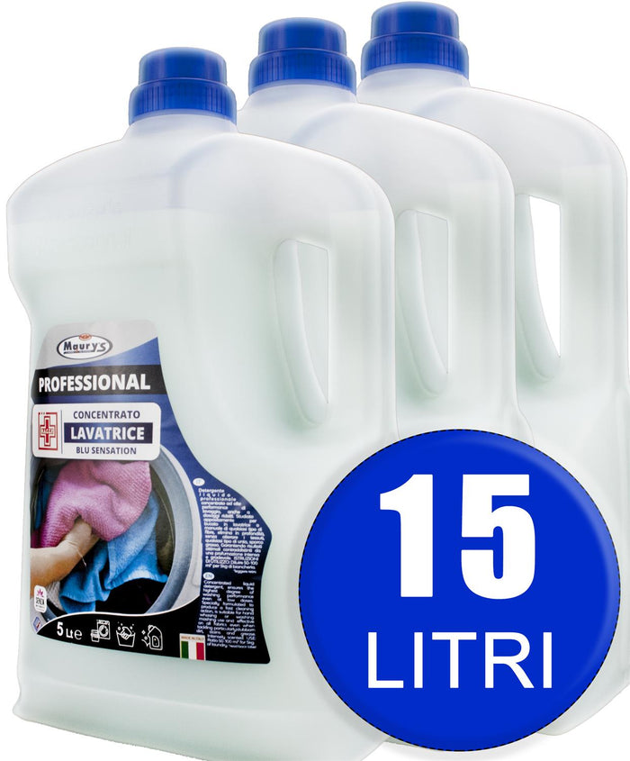 15LT MAURY'S PROFESSIONAL DETERGENTE LAVATRICE BLU SENSATION IN CONF. DA 3X5 LT
