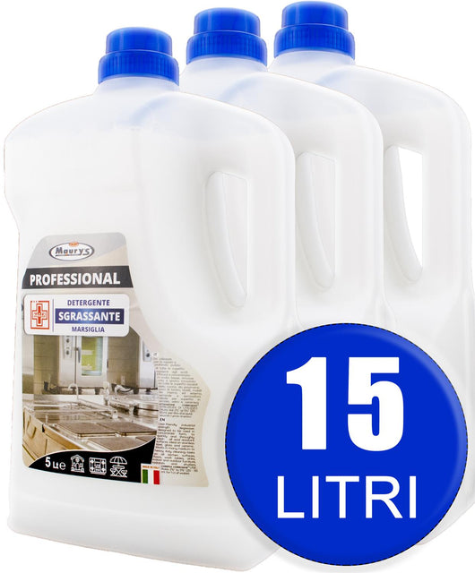 15LT MAURY'S PROFESSIONAL DETERGENTE SGRASSANTE MARSIGLIA IN CONFEZIONE DA 3X5 L
