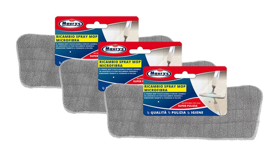 KIT SET 3 PZ MAURY'S SPRAY MOP RICARICA PANNO IN MICROFIBRA