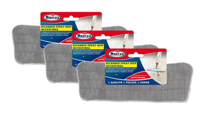 KIT SET 3 PZ MAURY'S SPRAY MOP RICARICA PANNO IN MICROFIBRA