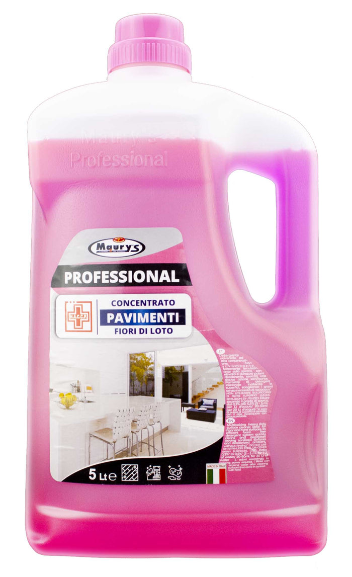 15LT MAURY'S PROFESSIONAL DETERGENTE PAVIMENTI FIORI DI LOTO IN CONF. DA 3X5 LT