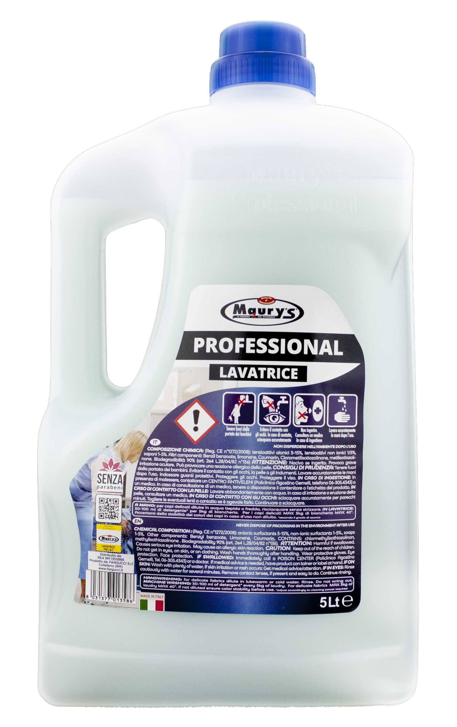 15LT MAURY'S PROFESSIONAL DETERGENTE LAVATRICE BLU SENSATION IN CONF. DA 3X5 LT