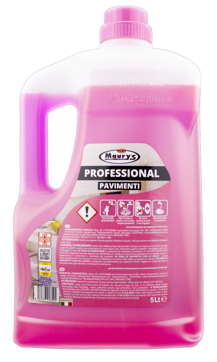 15LT MAURY'S PROFESSIONAL DETERGENTE PAVIMENTI FIORI DI LOTO IN CONF. DA 3X5 LT