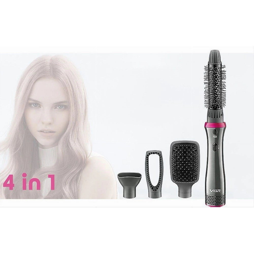 Trade Shop - Set Professionale Per Styler Ad Aria Calda Piastra Asciugacapelli 4in1 Vgr V-408 -