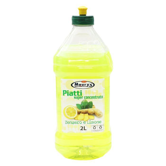 KIT SET 3 PZ MAURY'S DETERSIVO CONCENTRATO PER PIATTI LIMONE E ZENZERO 2 LT