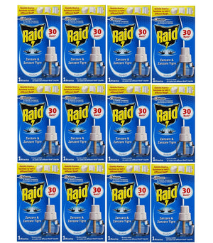 SET 12 CONFEZIONI RAID LIQUIDO PER RICARICA ELETTRICA X30 NOTTI CLASSICO