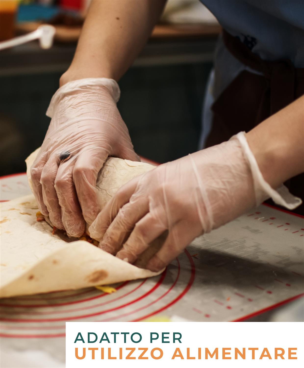 MAURY'S GUANTI MONOUSO IGIENICI IN POLIETILENE ALTA DENSITA' 400 PZ