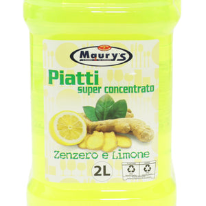 KIT SET 3 PZ MAURY'S DETERSIVO CONCENTRATO PER PIATTI LIMONE E ZENZERO 2 LT