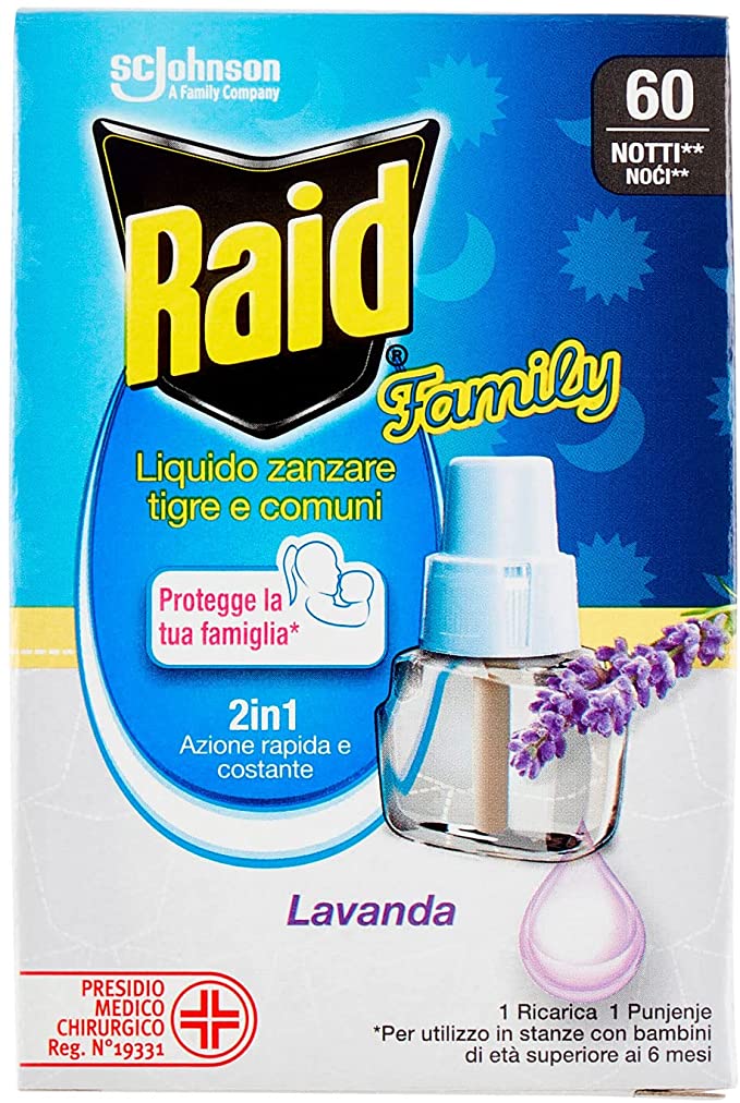 RAID LIQUIDO PER RICARICA ELETTRICA X 60 NOTTI ALLA LAVANDA