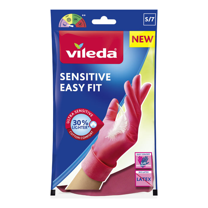 GUANTI VILEDA SET 12 PZ SENSITIVE EASY FIT IN NITRILE TAGLIA S