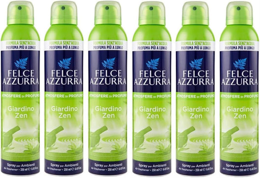 SET 6 FELCE AZZURRA ARIA DI CASA SPRAY AMBIENTE GIARDINO ZEN 250 ML