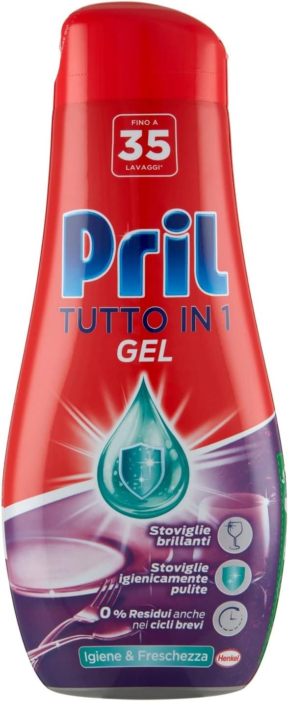 SET 3 PZ PRIL GOLD GEL PER LAVASTOVIGLIE IN FORMATO DA 630ML IGIENE E FRESCHEZZA