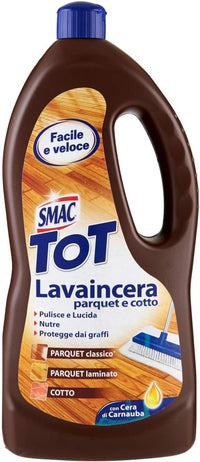 SET 3 SMAC DETERGENTE PAVIMENTI LAVAINCERA PARQUET E COTTO CON CERA DI CARNAUBA AZIONE LUCIDANTE E PROTETTIVA 1000 ML