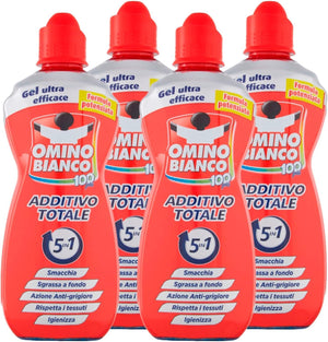 SET 4 PZ ADDITIVO OMINO BIANCO 100+ GEL 900ML SMACCHIANTE