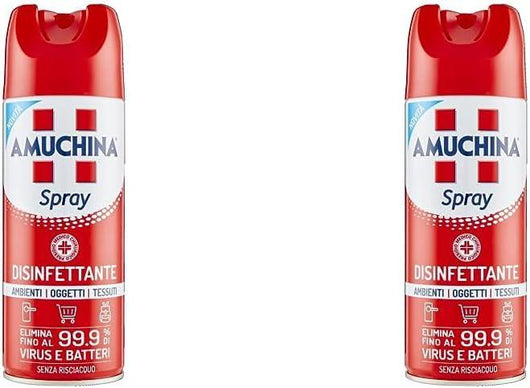 AMUCHINA SPRAY DISINFETTANTE VIRUCIDA PER AMBIENTI 400 ML X2