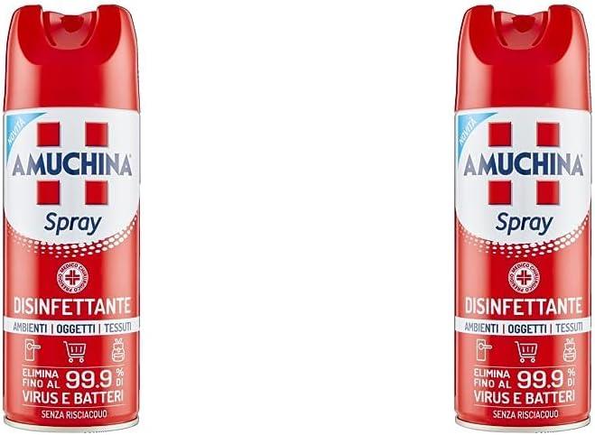 AMUCHINA SPRAY DISINFETTANTE VIRUCIDA PER AMBIENTI 400 ML X2