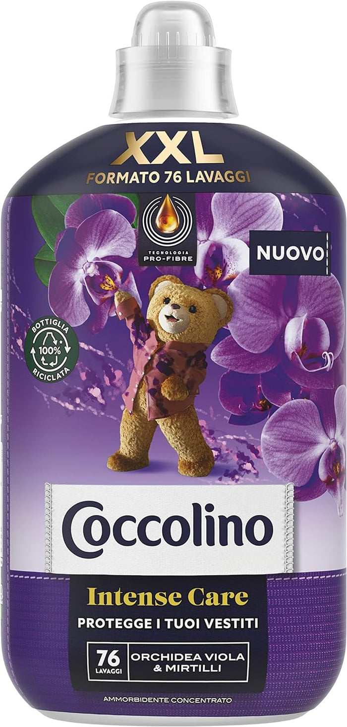 SET 6 COCCOLINO AMMORBIDENTE CONCENTRATO DA 1.75LT ORCHIDEA VIOLA E MIRTILLI
