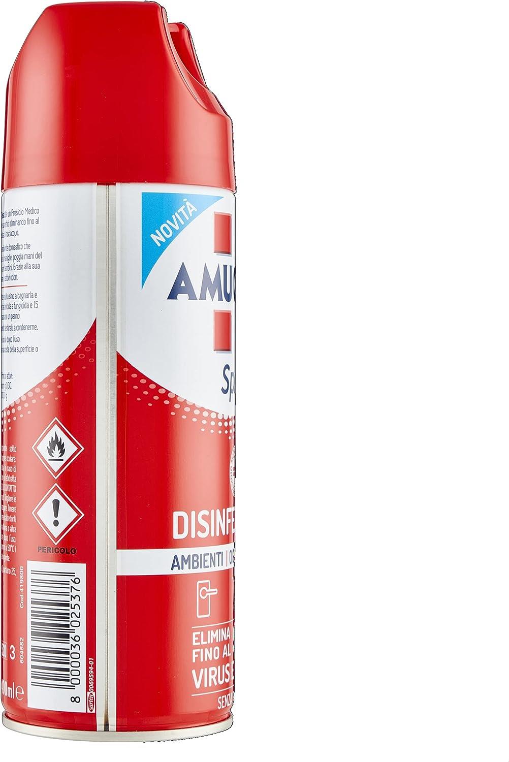 AMUCHINA SPRAY DISINFETTANTE VIRUCIDA PER AMBIENTI 400 ML X2