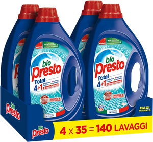 SET 4 PZ BIOPRESTO DETERSIVO PER LAVTRIECE DA 35 LAVAGGI IGIENE E FRESCHEZZA
