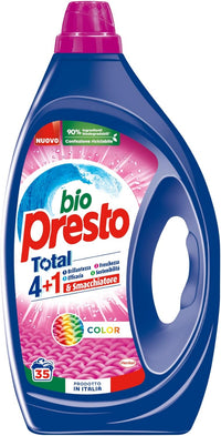 SET 4 PZ BIOPRESTO DETERSIVO PER LAVATRICE DA 35 LAVAGGI CAPI COLORATI