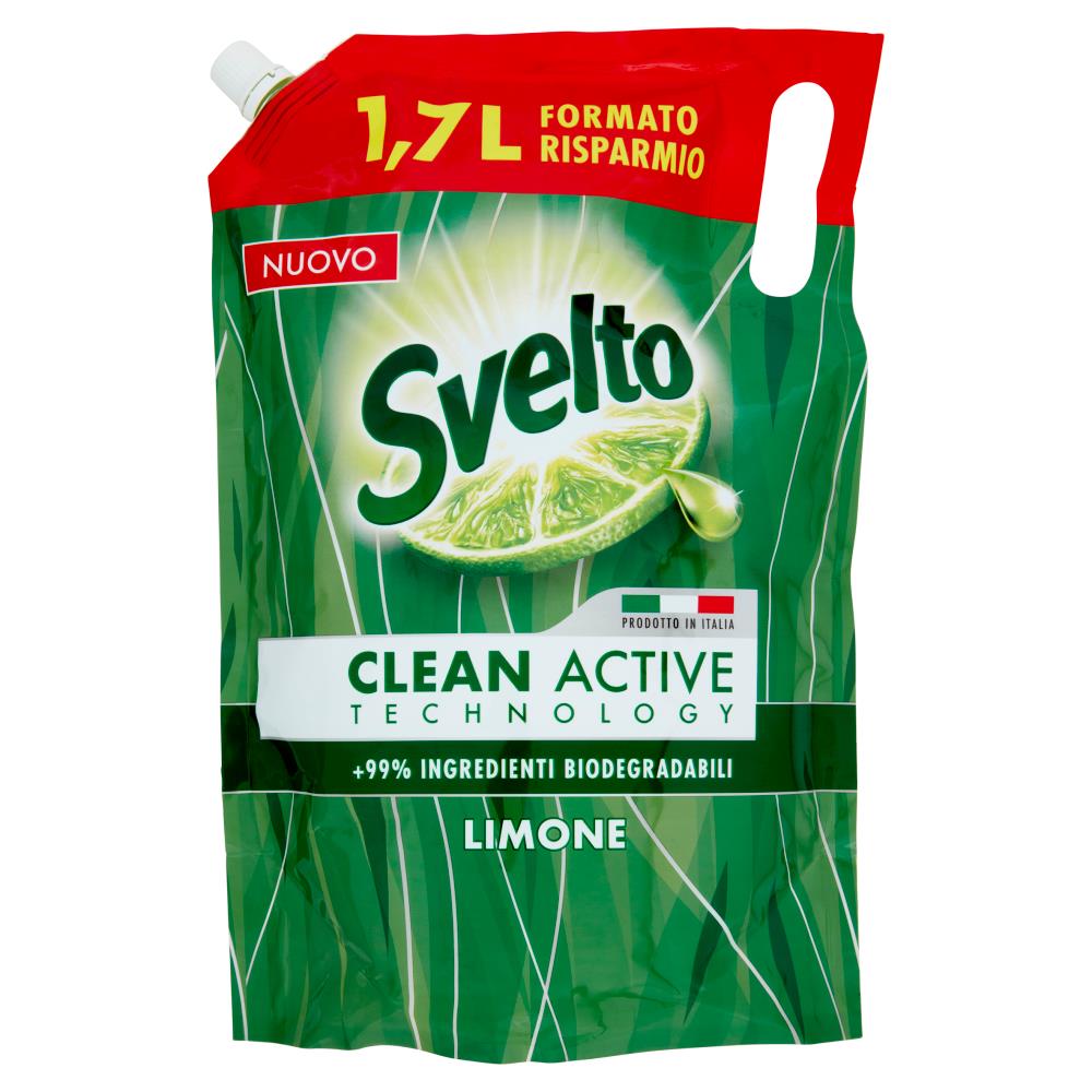 SVELTO DETERGENTE PIATTI RICARICA BUSTA 1, 7 LT LIMONE
