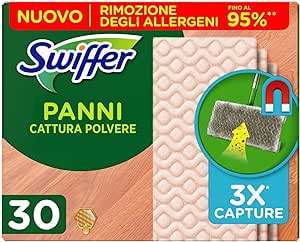 SWIFFER DRY PANNI CATTURAPOLVERE PER LEGNO IN CONFEZIONE DA 30 PEZZI
