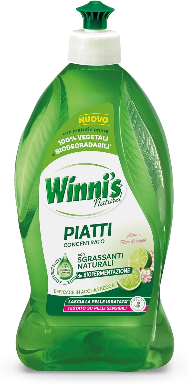 WINNI'S CONFEZIONE 12 PEZZI DETERSIVO PER I PIATTI DA X 480 ML LIME E FIORI MELA