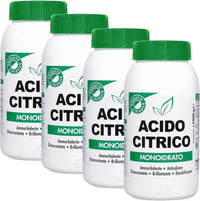 MARTEN ACIDO CITRICO SET 4PZ X 1KG MONOIDRATO MULTIFUNZONE ANTICALCARE DISINCROSTANTE E DECALCIFICANTE ECOLOGICO