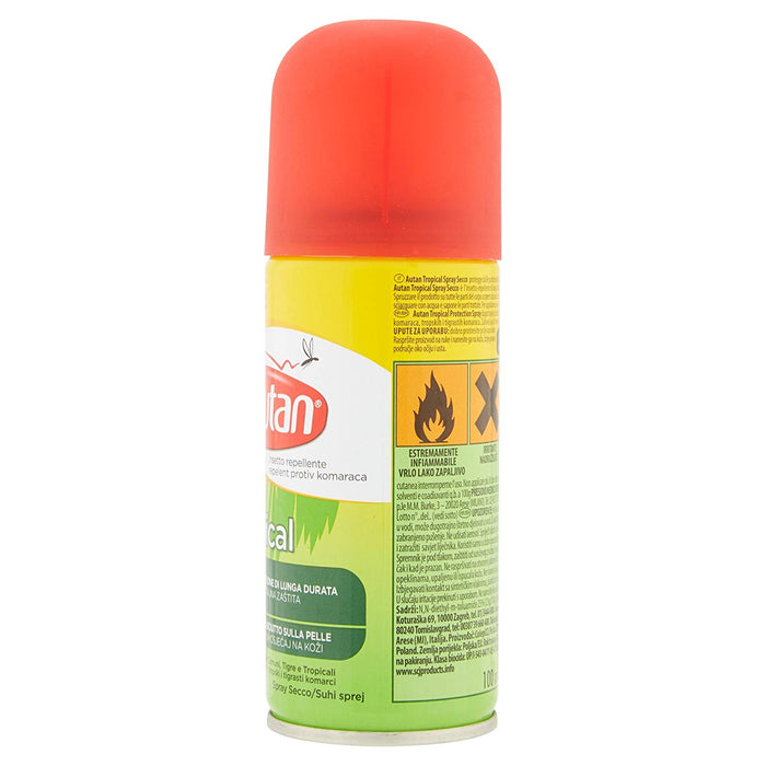 AUTAN TROPICAL SPRAY SECCO ANTIZANZARE IN FORMATO DA 100 ML
