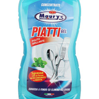 KIT SET 6 PZ MAURY'S SAPONE PIATTI GEL 1 LT IGIENIZZANTE CON BICARBONATO