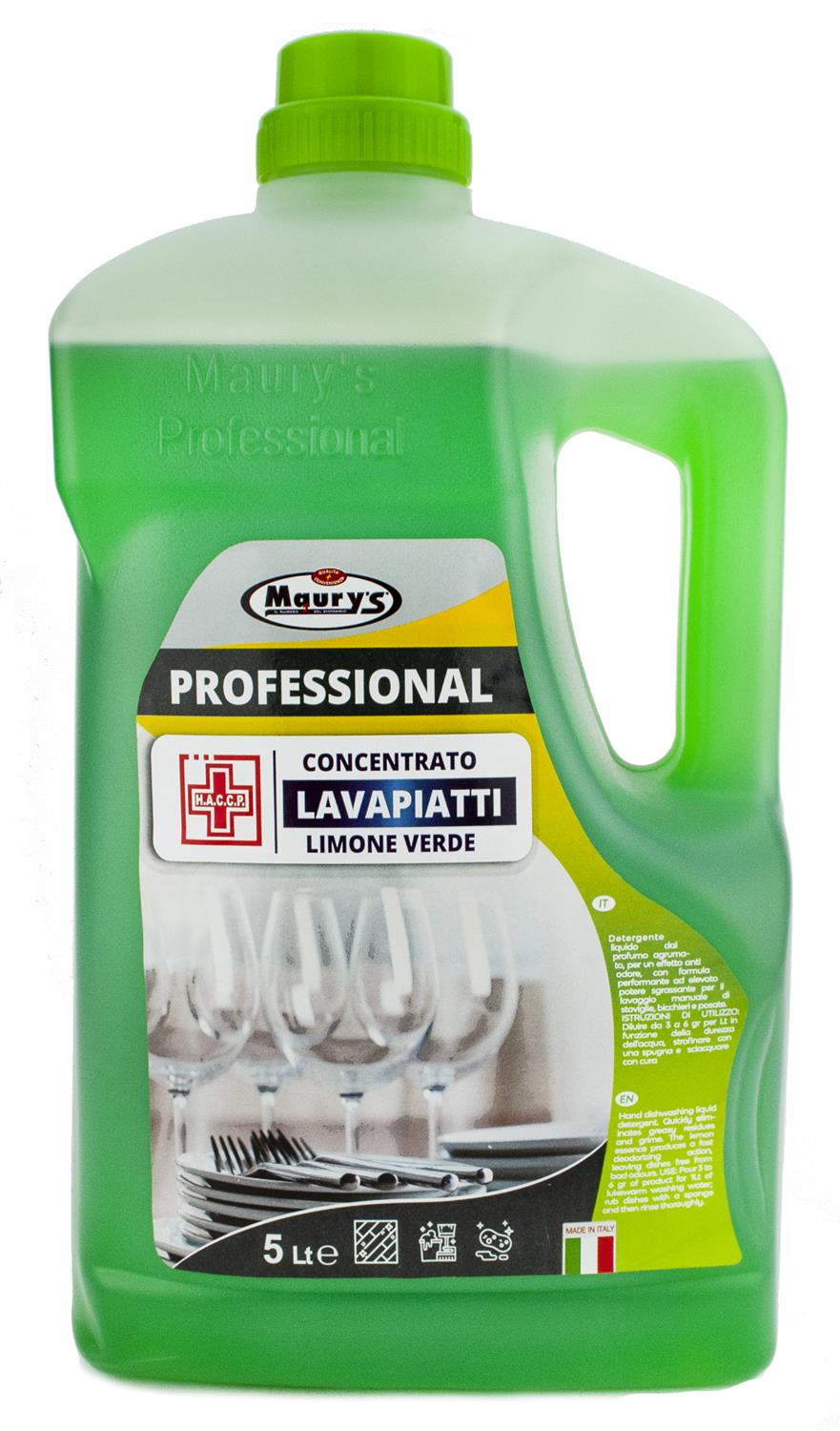15LT MAURY'S PROFESSIONAL SAPONE PIATTI LIMONE IN CONFEZIONI DA 3X5 LT