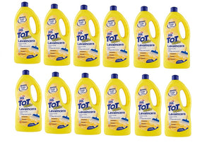 SET 12 CONFEZIONI SMAC TOT GIALLO DETERGENTE LAVAINCERA CON CERA DI CARNUBA 1 LT